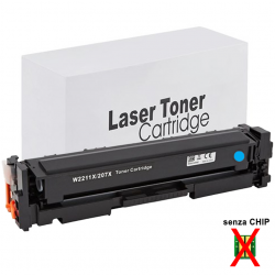 Toner HP W2211X Ciano alta capacità senza chip