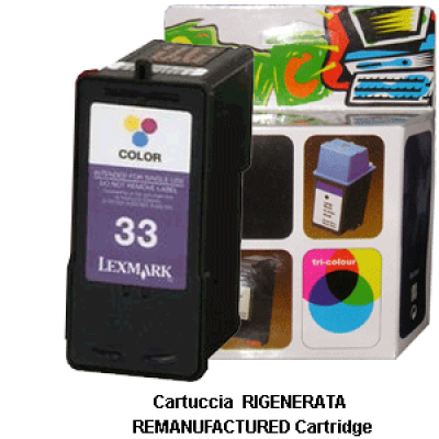 Cartuccia Lexmark 33 Ciano Magenta Giallo Cartuccia Lexmark 33 Ciano Magenta Giallo